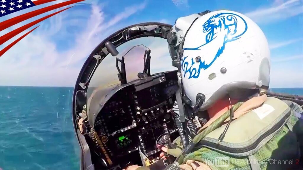 【大迫力】F-35C & F/A-18戦闘機カタパルト射出・ワイヤー着艦・コックピットビュー