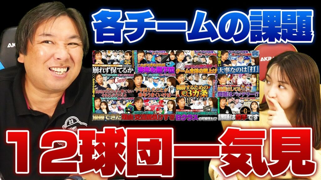 【作業用・睡眠用・聞き流し】12球団の今シーズンの反省と来シーズンの課題